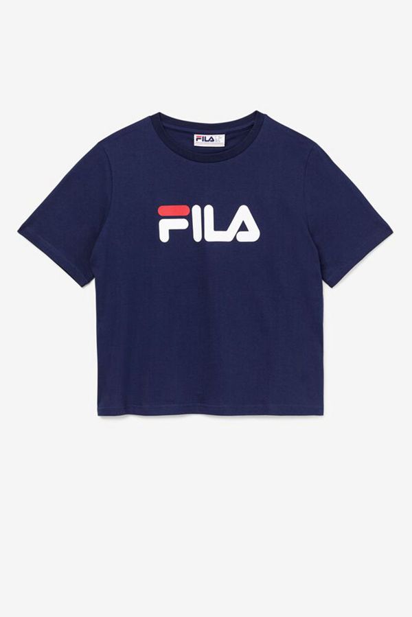 Fila Miss Eagle Oversized Graphic Women's Tee - Navy/Red/White,NZ 154-40618